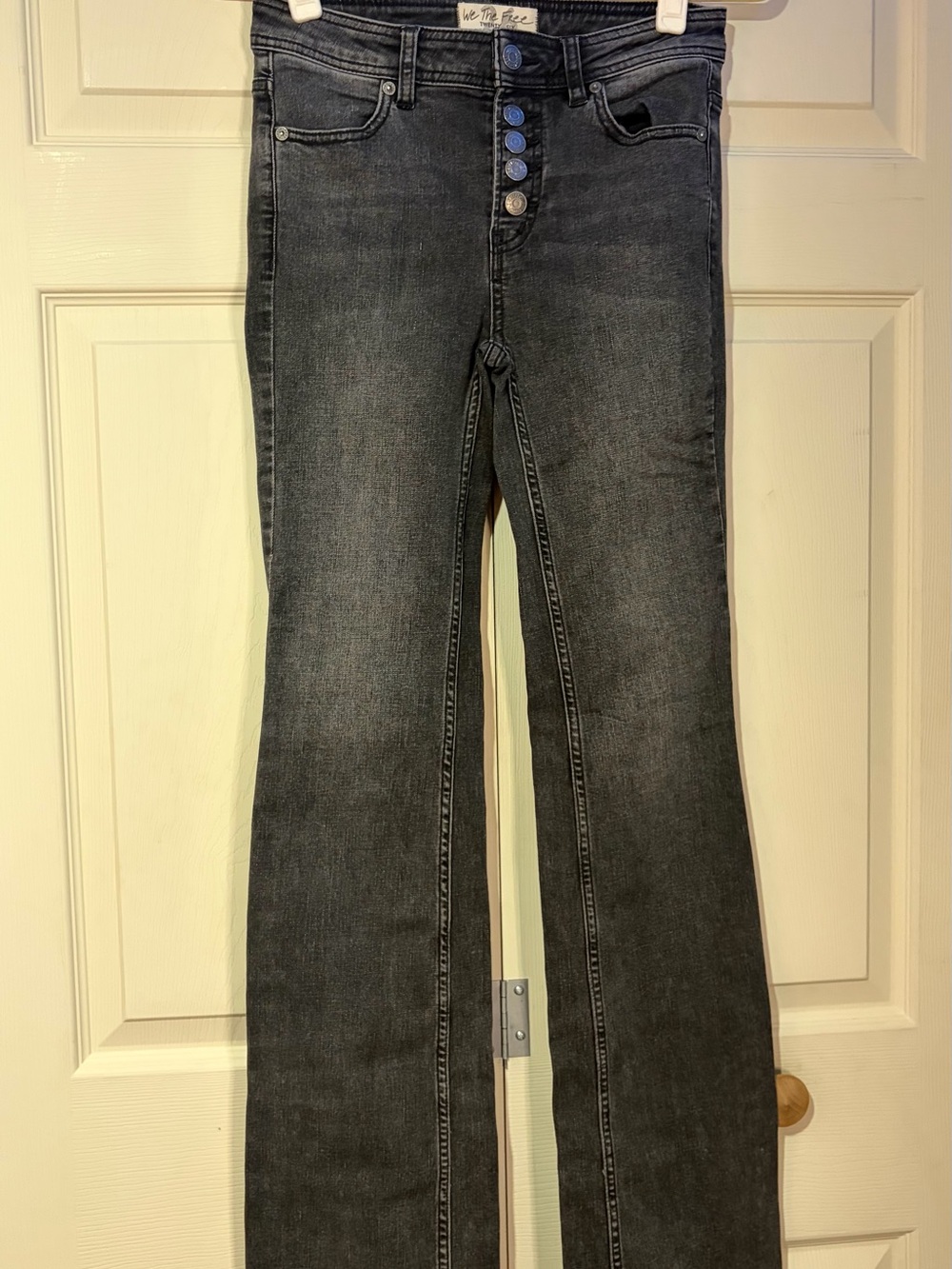 We The Free Black Flare Jeans Waist 26 Like New